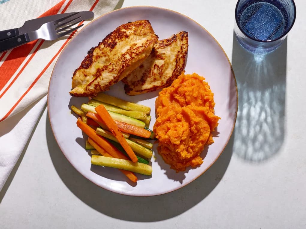 סטייק חזה עוף בזיגוג חרדל