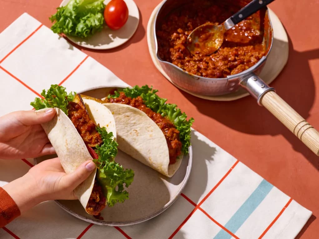 טאקו מקסיקני בהרכבה